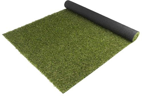 Primaflor Kunstrasen Protector B1 | 400 x 500 cm | Grün | 27 mm | UV-stabil | wasserdurchlässig | schwer entflammbar | B1 Kunstrasen für Messe & Event | Rasenteppich für Innen- und Außenbereiche