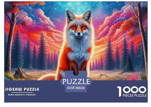 Fox Puzzle 1000 Teile Für Erwachsene Kinder Clevere Rätsel Herausforderung Spielzeug 38x26cm/1000pcs