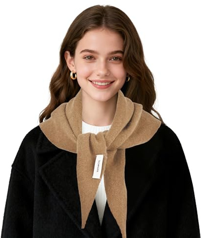 SGQTZDZQ Wool Triangle Scarf, Cashmere Black Neck Scarf for Women, Womentriangle Knitted Ladies Versatile Warm Scarves for Autumn & Winter