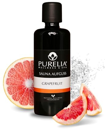 PURELIA Saunaaufguss Konzentrat Grapefruit 100 ml natürlicher Sauna-aufguss - reine ätherische Öle
