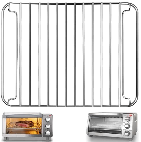 GWYSY Countertop Toaster Oven Accessories for BLACK DECKER 4 Slice Toaster Oven, 10.8×9.8x 0.7'' Stainless Steel Toaster Oven Replacement Parts Baking Rack Wire Rack