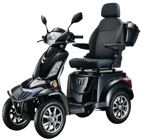 Heavy Duty Mobility Scooter – 8 MPH Electric Adult Scooter with Long-Range Battery, Comfortable Captain’s Seat, All-Terrain Tyres, and High Weight Capacity