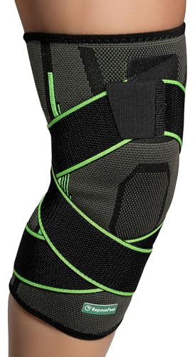ReposeFeet Rodillera Menisco y Ligamentos Estabilizadora y de Compresión XL | Ofrece Soporte, Ideal para Deporte, Trabajo y Recuperación, Ajustable, para Hombre y Mujer