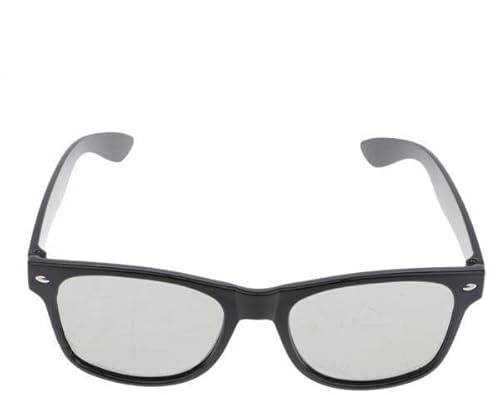 Hzoibyze 2 Pezzi Occhiali 3D Passivi per Film Televisione Cinema Passivi Polarizzati Struttura Plastica Flessibile Comodi Adatti per Amici Famiglia