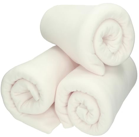Betz 3 Stück Fleecedecke Kuscheldecke Wohndecke in Größe 130x170 cm Qualität 180 g/m Farbe Creme
