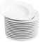 MALACASA, Serie Elisa, 12 TLG. Set 8,5 Porzellan Suppenteller 21,5x21,5x4cm Tiefteller Tiefer Teller Tafelservice für 12 Personen