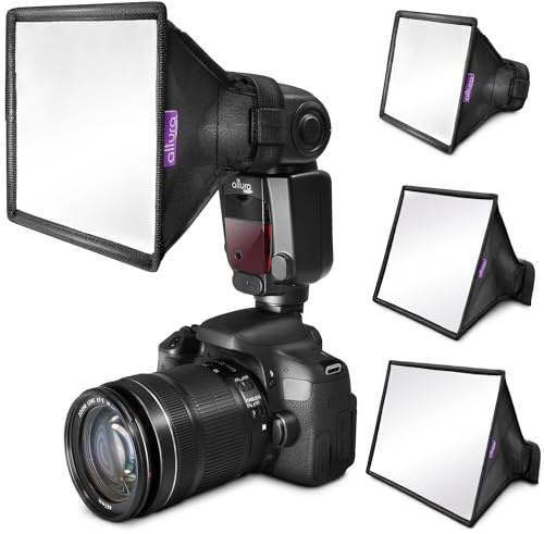 Altura Photo Lot de 3 diffuseurs de Flash universels Pliables avec Pochette de Rangement pour Canon, Yongnuo et Nikon Speedlight
