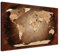 LANA KK Stilvolle Pinnwand Weltkarte - Antik - Französisch in 150 x 100 cm, stabile Rückwand zum Pinnen inkl. Starterkit - Leinwand-Kunstdruck Wandbild Landkarte XXL