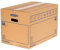 Fellowes SmoothMove Caisses de Déménagement en Carton Double Epaisseur avec Poignées - 67 Litres, très résistants, jusqu'à 4 cartons empilés, 35 x 35 x 55 cm (Lot de 10), 6207301