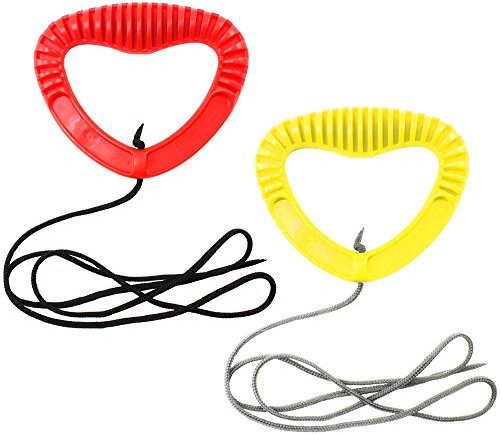 com-four® 2X Schlittenleine mit Griff, Rodel-zubehör Zugseil für Schlitten, Dreirad oder andere Kinderfahrzeuge (02 Stück bunt - Schlittenleine)
