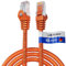 HB-DIGITAL 1m LAN Kabel CAT 7 Rohkabel RJ45 S/FTP Netzwerkkabel Ethernet Patchkabel bis zu 10 Gbps 600 MHz Kupfer Profi PiMF Kupfer für Patchpanel Switch Router Modem - Orange