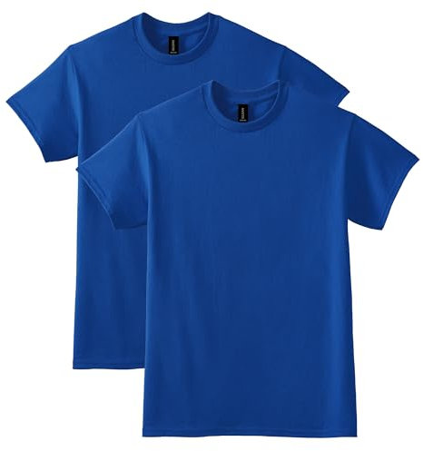 Gildan Herren DryBlend T-Shirt, Style G8000, Multipack Hemd, Royal (2 Stück), L (2er Pack)