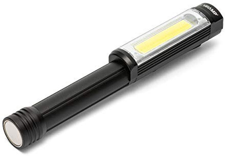 BIG DADDY: Torcia in alluminio COB 3W + flash rosso. Magnete iper potente