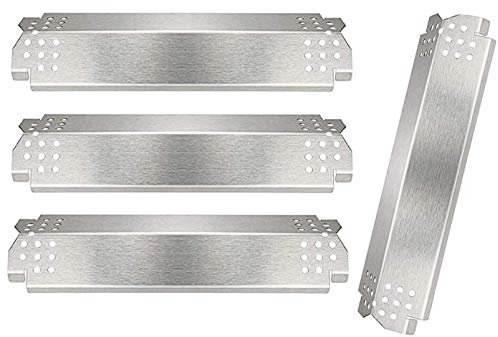 Adviace Grill Ersatzteile für Nexgrill 720-0830H, 720-0864, 720-0864M Gasgrills, 4 Stück Edelstahl Grill Heizplatten Schild Zelt, Brennerabdeckung für Home Depot Nexgrill 4 Brenner 720-0830H