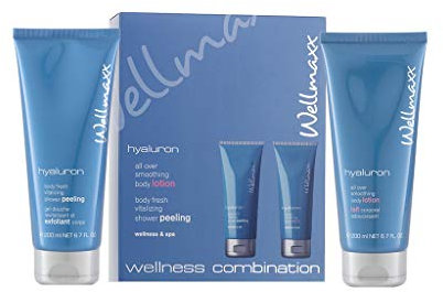 Set Wellmaxx Hyaluron Body Lotion 200 ml + Gel Doccia Esfoliante 200 ml