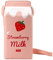 QiMing Erdbeermilch Box CrossBody Portemonnaie-Tasche,PU-Handy-Schultertasche für Frauen Mädchen(CaoM)