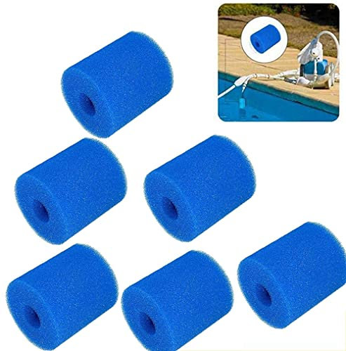 woejgo Cartouche de Filtre éponge pour Type H, Filtre éponge pour Piscine, Filtres en Éponge Adaptés aux Piscines, Réutilisable et Lavable (6 pièces)