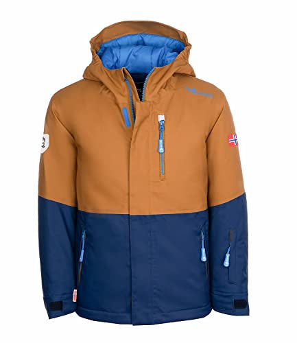 Trollkids Kids Hallingdal Jacket 164, Bronze/Blue