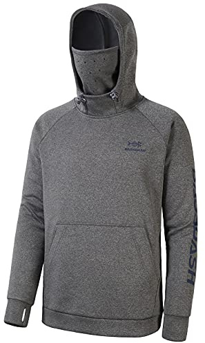 Bassdash Herren Fleece Hoodie Warmer Pullover Kapuzenpullover mit Schlauchschal Wasserdicht Jagd Angeln Sweatshirt FS18M