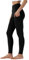 Leovqn Damen Sport Leggings Blickdicht Sporthose Hohe Taille Yoga Leggings mit Seitentaschen Dunkles Schwarz M