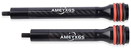AMEYXGS 15,2 cm Bogenschießen-Bogen-Stabilisator, Kohlefaser, Balance-Stange, Seitenstange, Stabilisator, Dämpfungsgewicht für Verbundbogen, Recurve-Bogen-Zubehör (15,2 cm)
