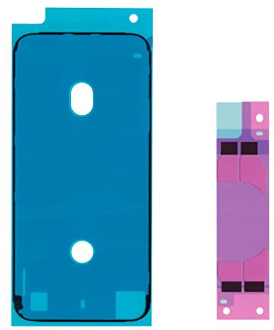 GLK-Technologies Hochwertige Display Kleberahmen Rückseite Cover Klebe Sticker für Apple iPhone SE (2020) Dichtung Klebefilm inklusive Klebestreifen Akkuklebestreifen Reparaturset NEU