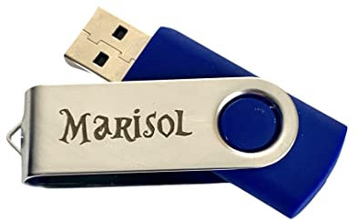 Regalo Grabado - USB Personalizado 16 GB | Texto o Logo en Metal | Ideal para Eventos y Detalles | Pendrive Personalizados para Bodas y Empresas, Color 1