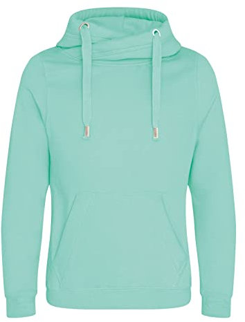 AWDis Just Hoods JH021 Unisex Cross Neck Hoodie - Peppermint - L