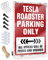 Metallschild Lustiges Tesla Roadster Parking Only Blechschild Sport Bar Dekor Badezimmer Kunst Wanddekoration (Größe: 30 x 40 cm)