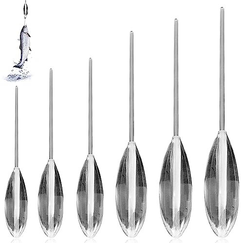 Aoreun Fishing Sbirolino Set, 6 Stück Sortiment Schwimmend Fischenausrüstung 8g-25g langsam sinkend Set, Angelzubehör Schwimmer für Forellenköder wie Forellenteig und Trout Spoons