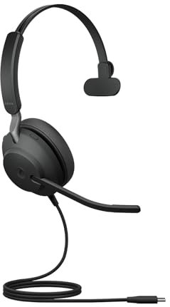 Jabra Evolve2 40 SE Cuffie Mono cablate con cancellazione del rumore, USB-C, Ottimizzato per Microsoft Teams, Mono, Nuova edizione