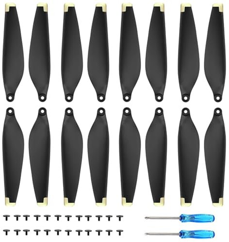 Bocguy Mini 3/4 Pro Propeller, 16 Stück Low-Noise & Quick-Release Ersatz-Zubehör für DJI Mini 3/4 Pro Drohne (Gold)