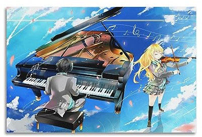 VZRSQZK Poster Your Lie in April, dekoratives Gemälde, Leinwand, Wandposter und Kunstdruck, modernes Familienschlafzimmer-Dekor-Poster, 20 x 30 cm