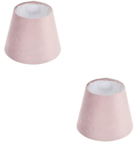 Housoutil 2st Lampenschirm Aus Samt Ersatzlampenschirm Schreibtischlampenschirm Deckenlampenabdeckung Dekorativer Lampenschirm Rosa Lampenschirme Lampenwechsel Clip Schmücken Samtstoff E27