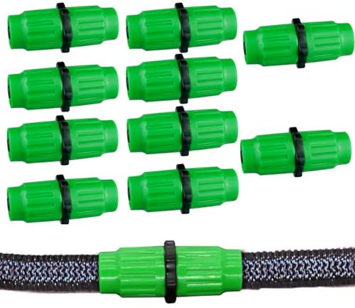10 Sets erweiterbares Gartenschlauch-Reparaturset, Kunststoff-Flexschlauch-Reparaturset, Schlauch-weiblich, männliche Anschlüsse, Reparatur-Anschlüsse reparieren ½, und ¾ erweiterbare Schläuche