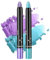 Jutqut Pennino per ombretto con glitter viola e blu, impermeabile, per eyeliner metallico, impermeabile, a lunga durata, matita per gli occhi, matita per gli occhi, matita per ombretto, trucco per gli