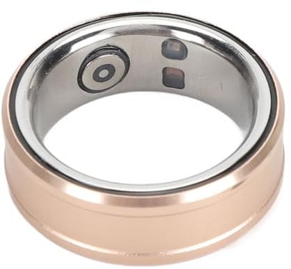 Smart Health Ring, Smart Ring Health Tracker BT 5.1 NFC Schlafkörpertemperaturüberwachung Schrittzähler IP68, Schlafqualitäts Tracker für Geburtstagsgeschenke (Gold)
