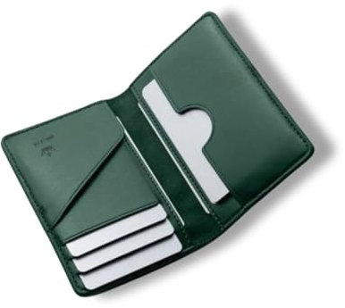 BBELLE CO. Genuine Leather Slim Wallet | RFID Blocking Skinny Minimal Thin Front Pocket Wallet Sleeve Card Holder for Men | 10 Card Slots, 1 ID Window, 3Card Puller, 2 Hidden Pocket | Gift For Him