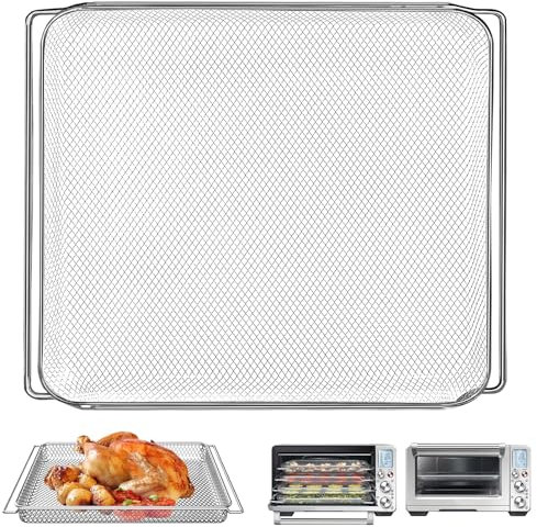 GWYXC Air Fryer Basket for Breville Smart Oven Air Fryer Pro, 16.5D x 11.8W x 1.1H, Stainless Steel, 360° Heat Circulation