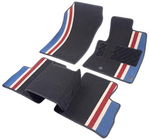 Crokomat Automatten Fit Nissan Qashqai 2021 - heute J12 maßgeschneiderte Deluxe Auto Fußmatten Velours Teppich mit Gummirücken Set von 5 Stück Zubehör für 2021 2022 2023 2024 2025