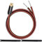 MKBKLLJY 1Pcs RCA Female Plug to Bare Wire Speaker Cable 1FT 16AWG Positive Red Wire Marking Pure Copper Shell Gold Plated Plug Corrosion Resistance with Cable Ties for Direct Connect Speakers