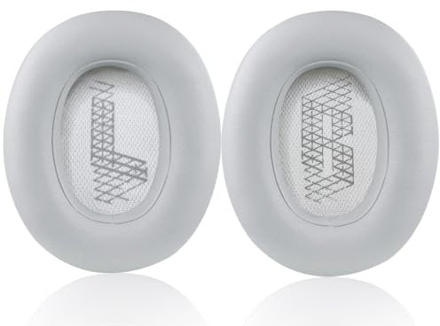 Replacement Ear Pads for JBL E65 (E65BT E65BTNC)/Live 650 (650NC 650BTNC)/Live 660 (660NC 660BTNC)/Duet NC Over-Ear Headphones, Earpads Cushions with Softer Leather (Black) (Grey)