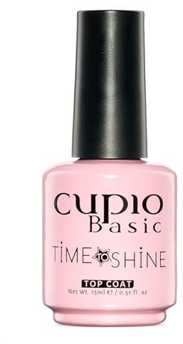 Top Coat Cupio Basic Time to Shine No Wipe Top Coat Vesiegler Soak Off Top Coat Longlasting Flexible Super Shiny15 ml