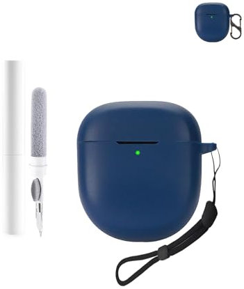 Silicone Protective Case for Bose QuietComfort Ultra Earbuds - Durable and Eco-Friendly Bluetooth Earphone Cover with Precise Holes - Dark Blue