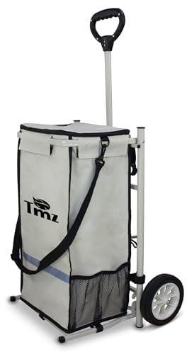 TMZ Einkaufstrolley groß inkl. abnehmbare Kühltasche I Einkaufstasche mit Rollen für bequemes Einkaufen I Einkaufswagen mit schnellem Zugriff auf alle Fächer I Shopping Trolley（Beige）