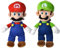 Forninc 2 PCS, Mari Kuscheltier, Bowser Kuscheltier, 25 cm, Stofftier Geschenk, Plüschtiere für Kinder, rot und grün