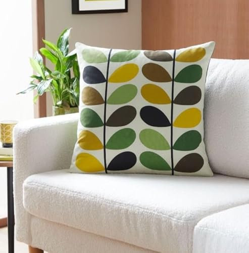 Orla Kiely Multi Stem Cushion – Fern-Ochre 50cm x 50cm