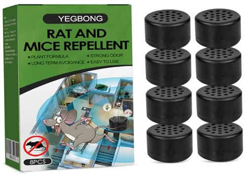 Mice Rodent Repellent, 8PCS Natural Peppermint Oil Mouse Repellent, Effective Rodent for Car Engine Cabinet Indoor & Outdoor Garage, Safe for Pets and Family Peppermint Oil Spray for