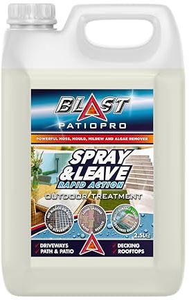 Blast Patio Pro - Spray & Leave Path and Patio Cleaner Rapid Action Outdoor Treatment | Mould, Mildew, Lichen, Algae Remover | Decking, Driveways, Rooftops - 2.5 Litre
