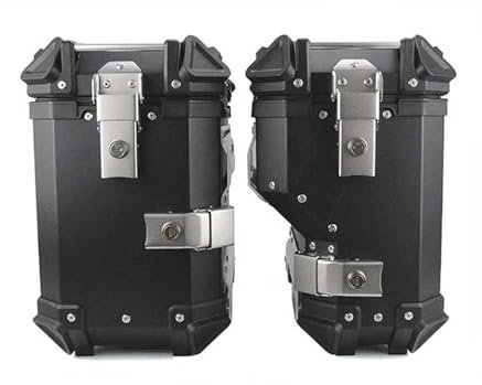 Porte Bagage Moto pour CFMOTO 800MT CF 800 MT Coffre Moto Coffre Latéral Porte-Bagages Cadre Support Casque Arrière Topcase Porte Bagages(38L Side Box Black)